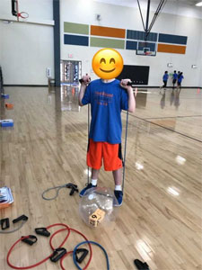 Children using exercise equipment at Northeast Junior Equipment